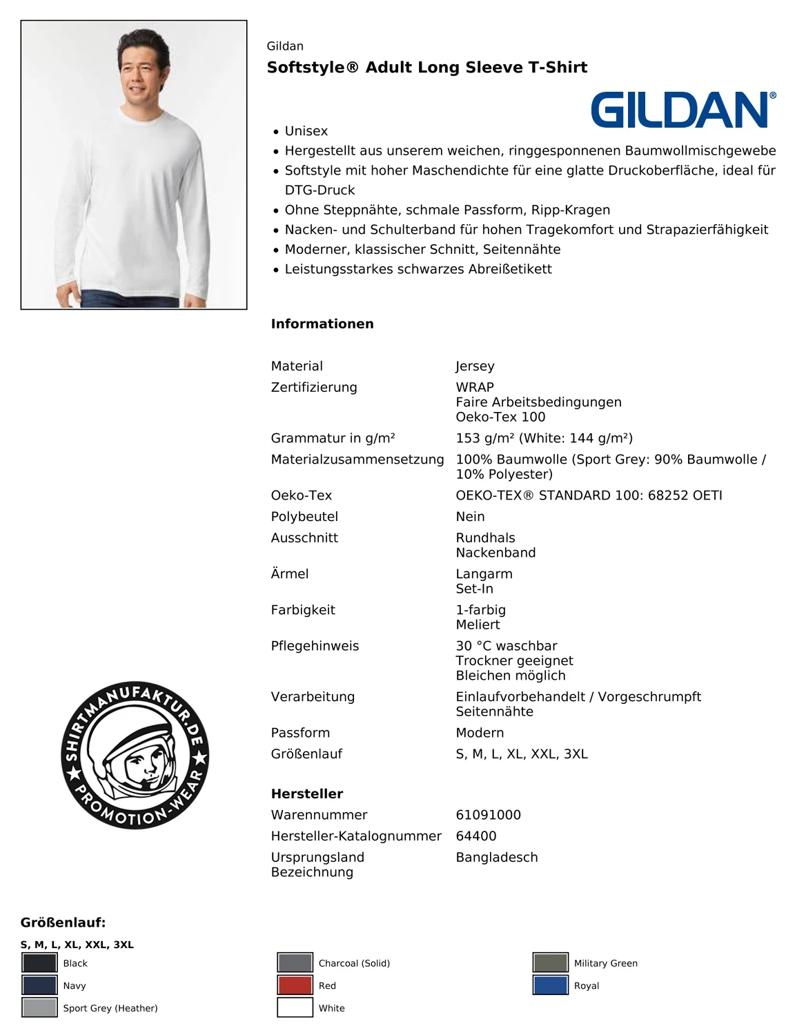 Gildan Softstyle Longsleeve