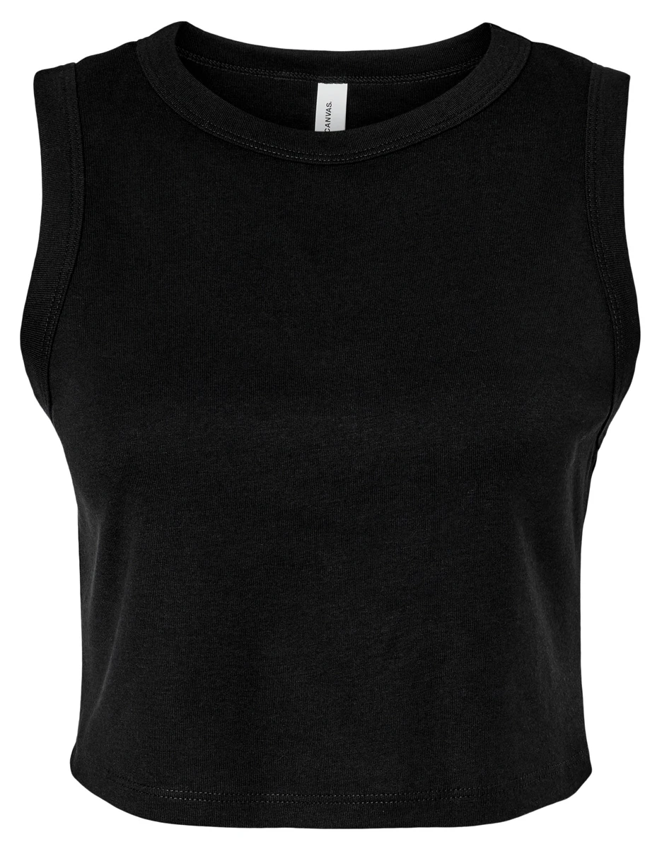Bella Womens Micro Rib Muscle Crop Tank
