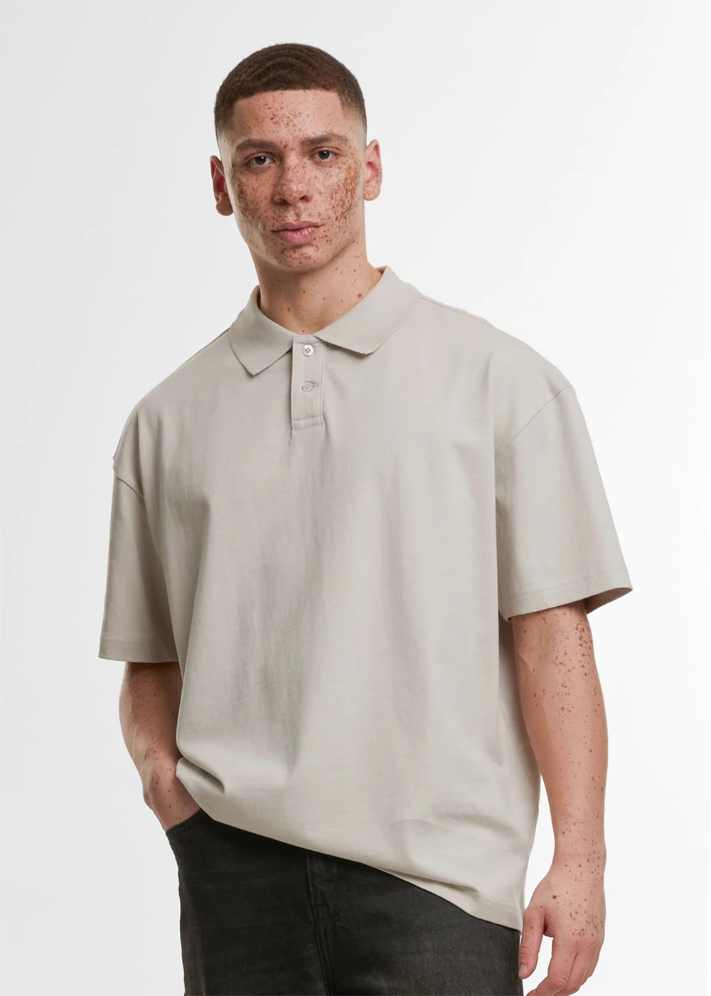 Build Your Brand Oversized Polo Shirt