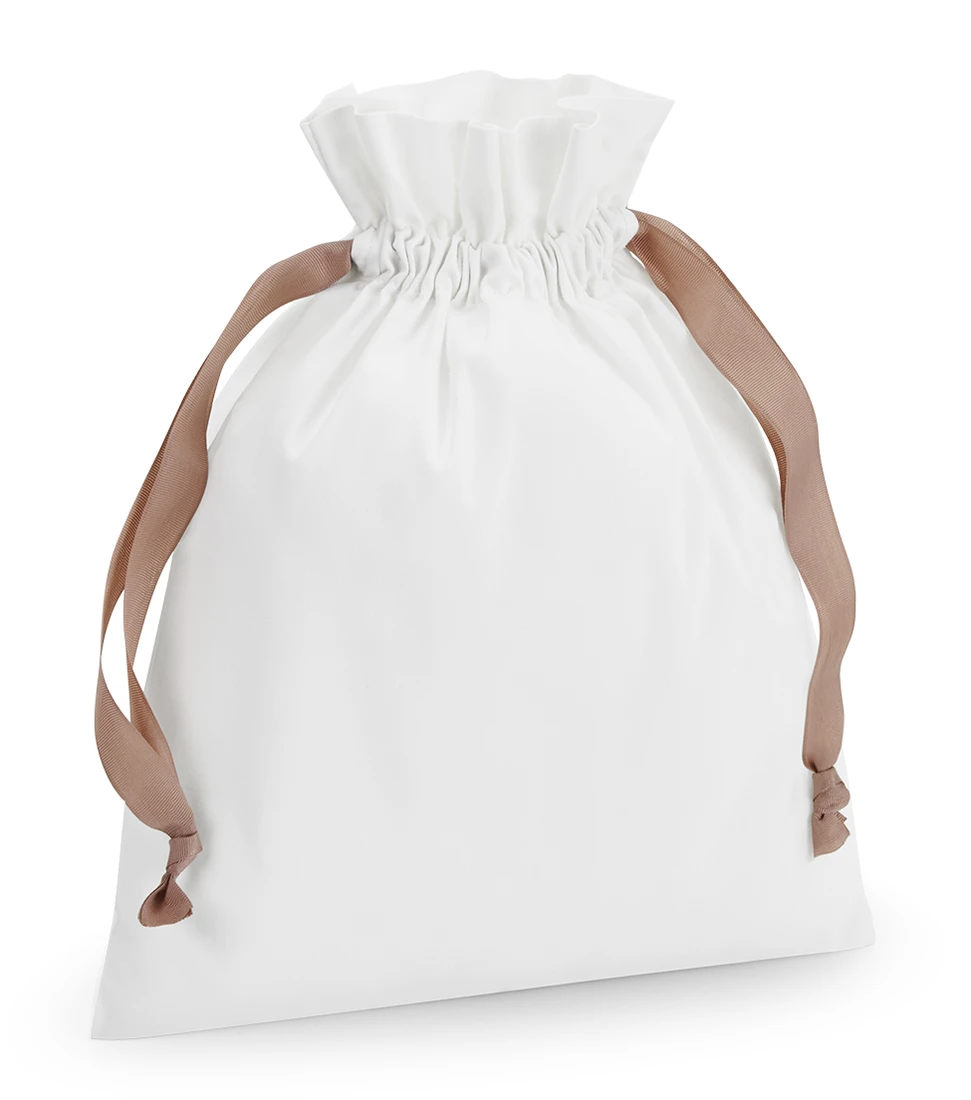 Westford Mill Cotton Gift Bag With Ribbon Drawstring