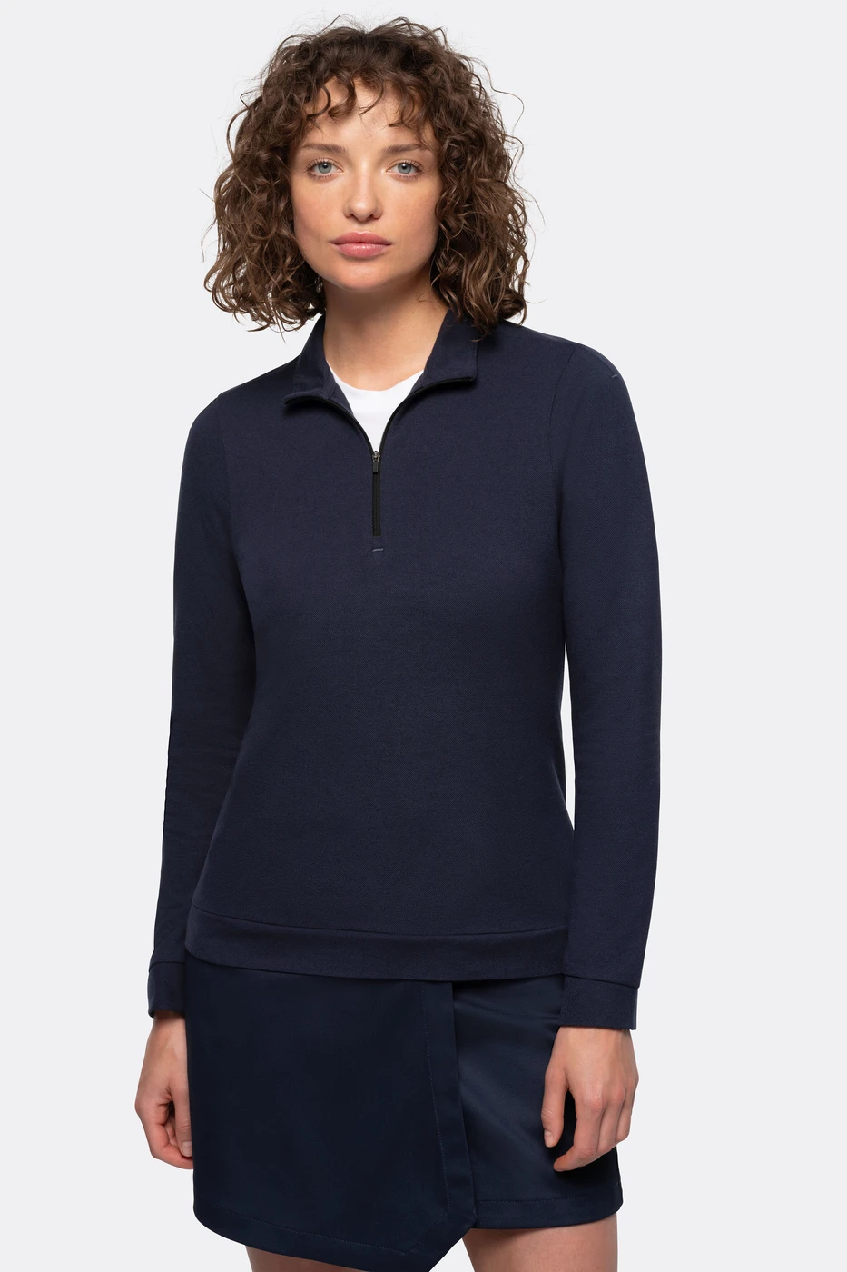 Hakro Ladies Zip-Longsleeve Piqué Mikralinar Eco