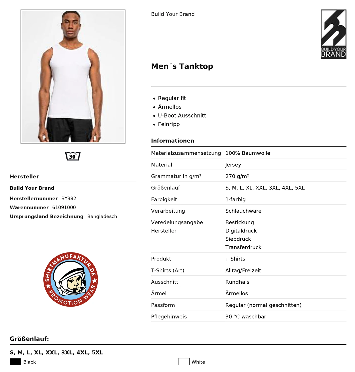 Build Your Brand Mens Tanktop