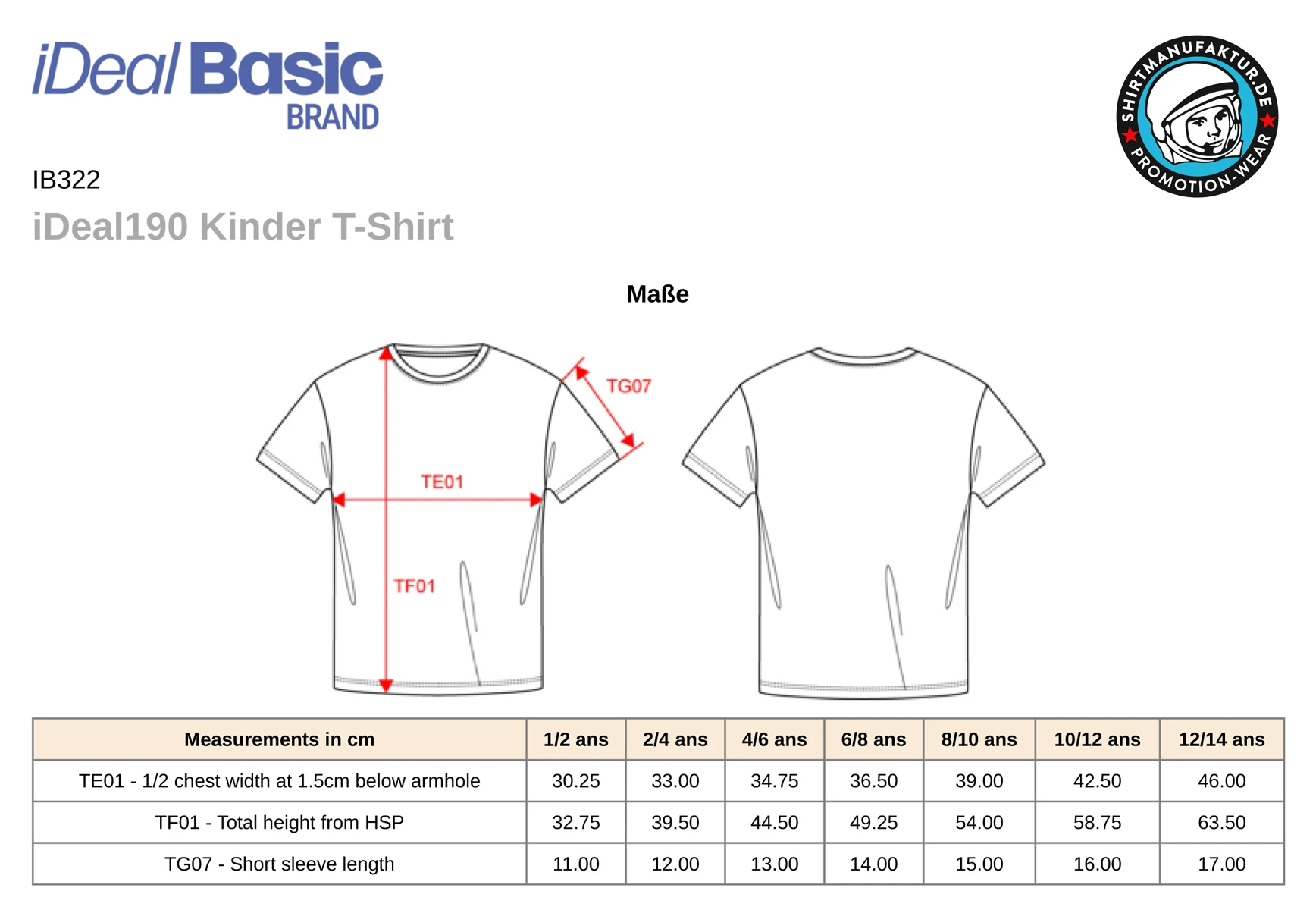 Ideal Basic Kids 190 T-Shirt