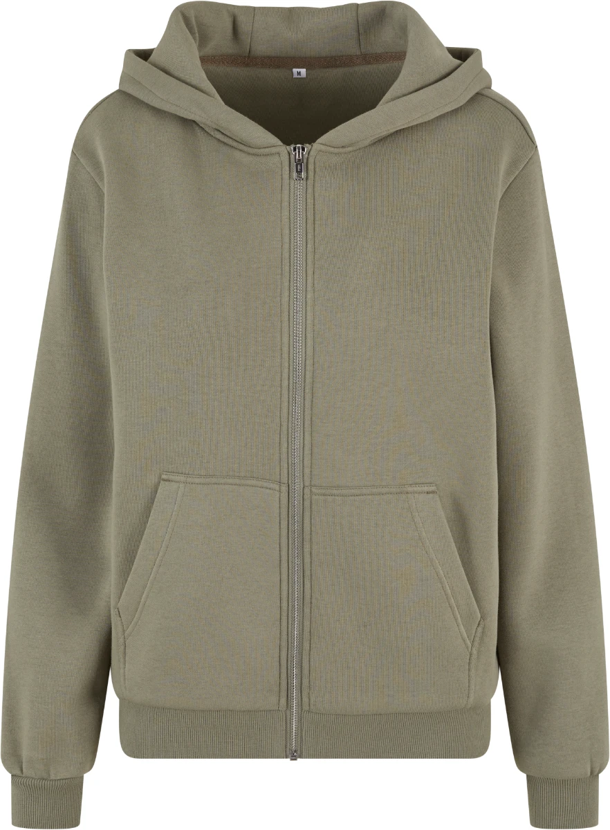 Build Your Brand Ladies Fluffy Zip Hoody