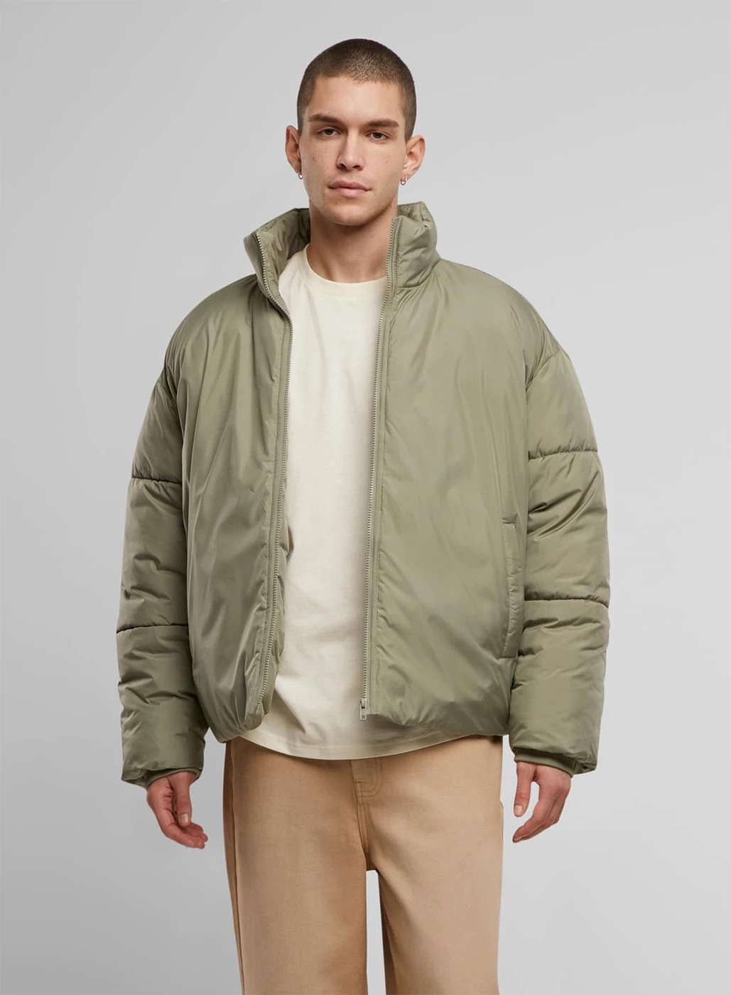 Build Your Brand Oversized Puffer Jacket
