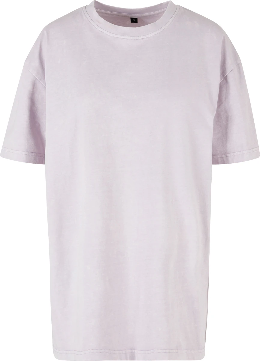 Build Your Brand Ladies Oversized Acid Wash Tee
