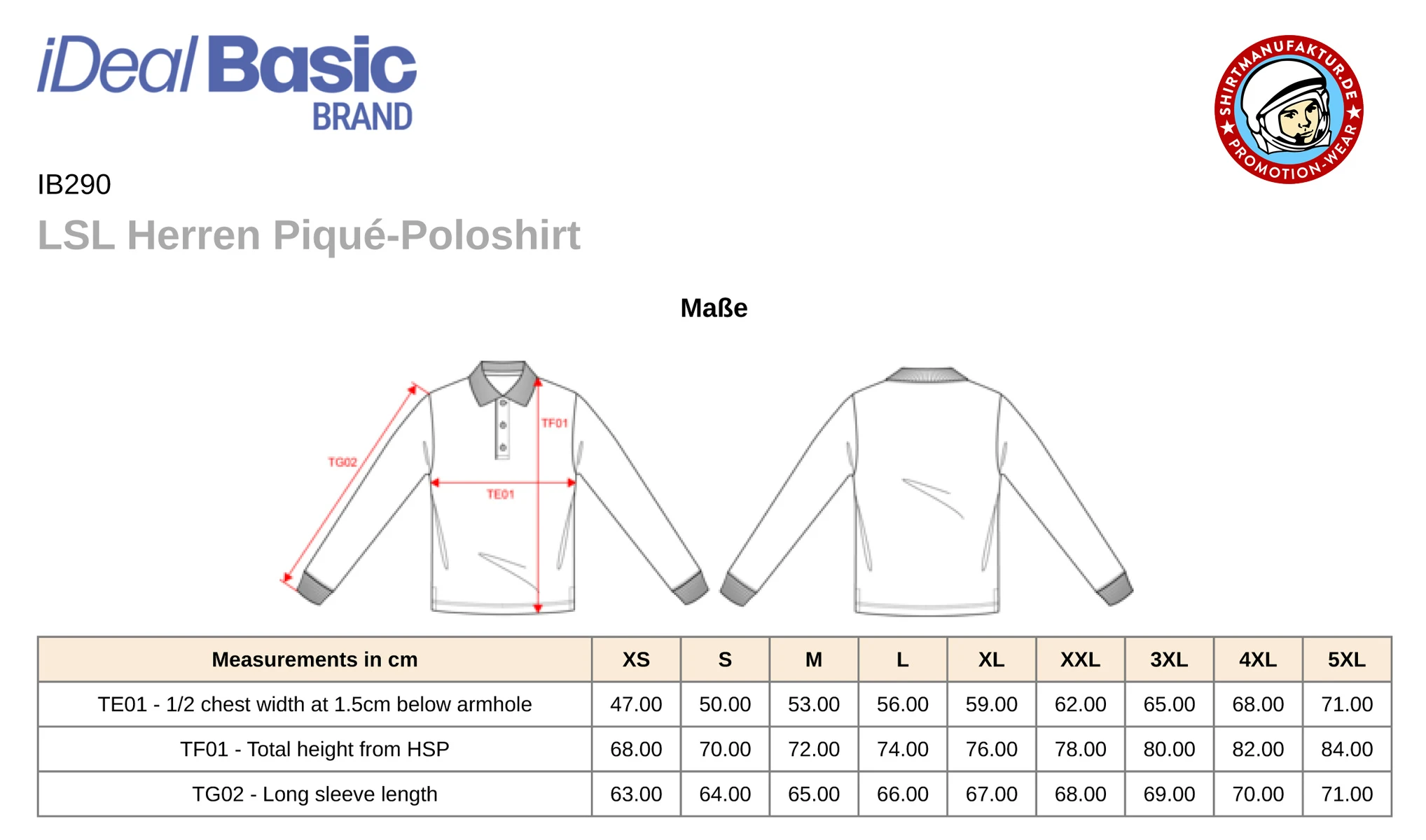 Ideal Basic Mens Longsleeve Piqué 180 Polo