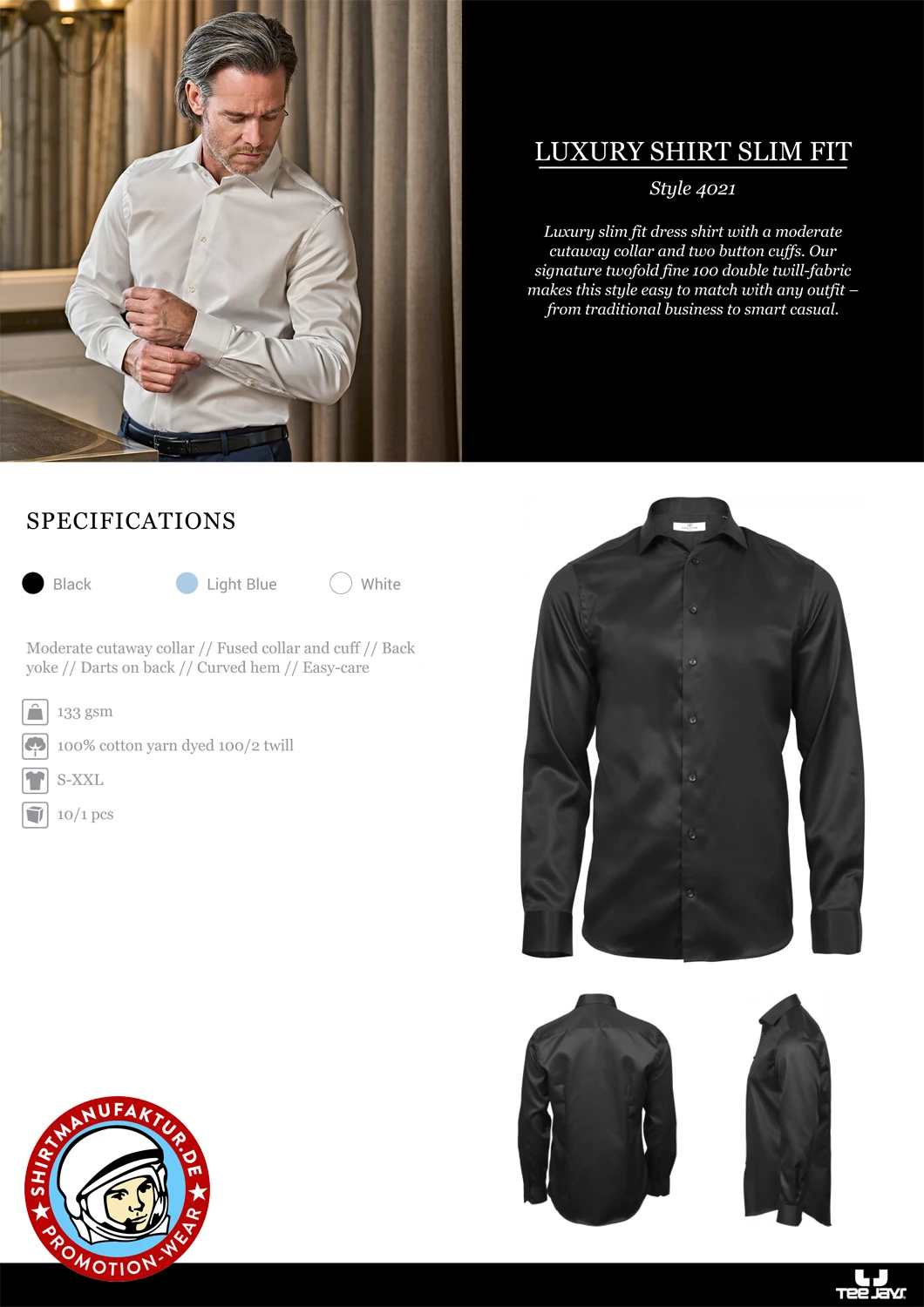 Tee Jays Luxury Shirt Slim Fit