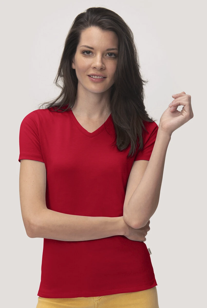 Hakro Ladies Cotton Tec V-Shirt
