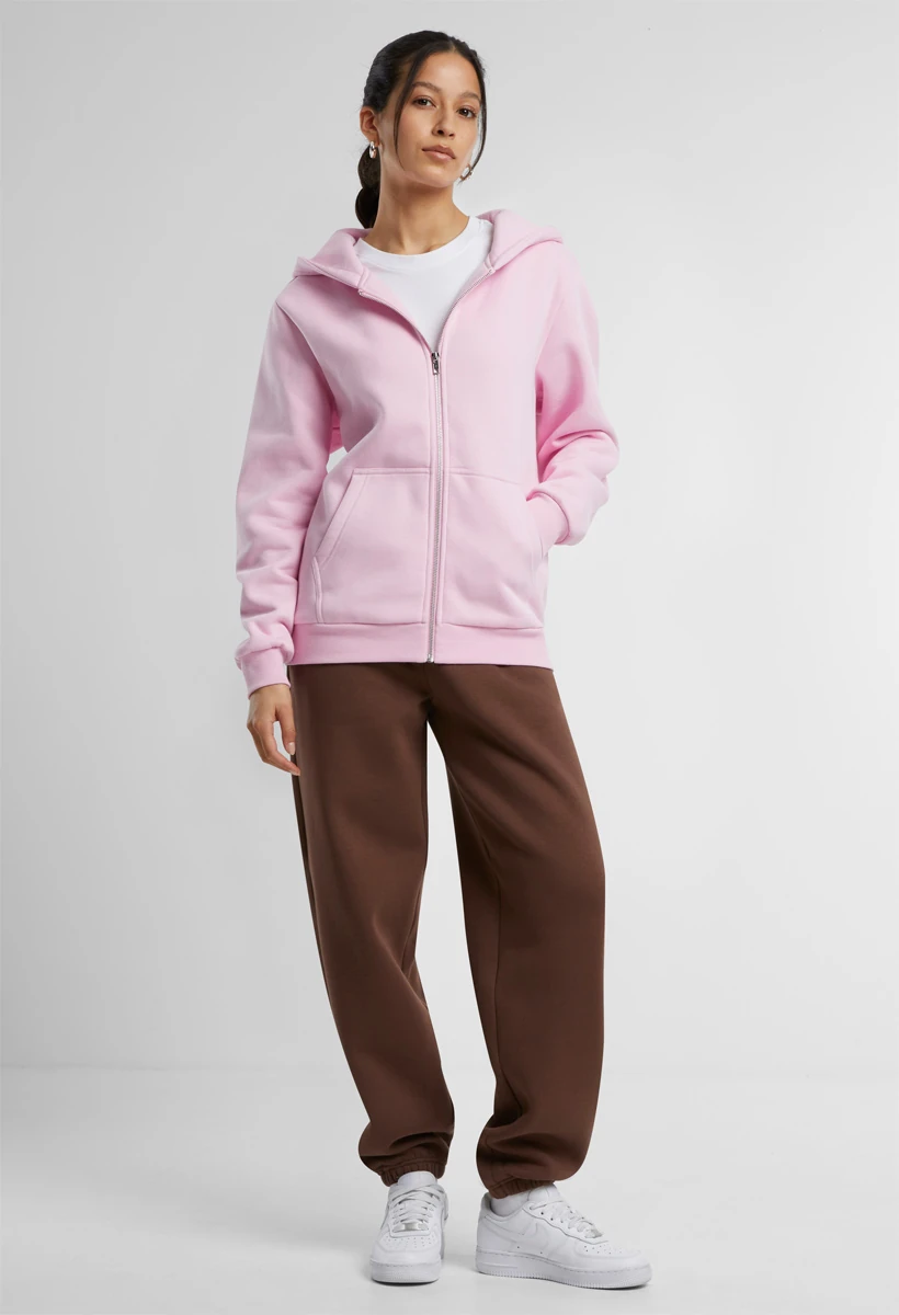 Build Your Brand Ladies Fluffy Zip Hoody