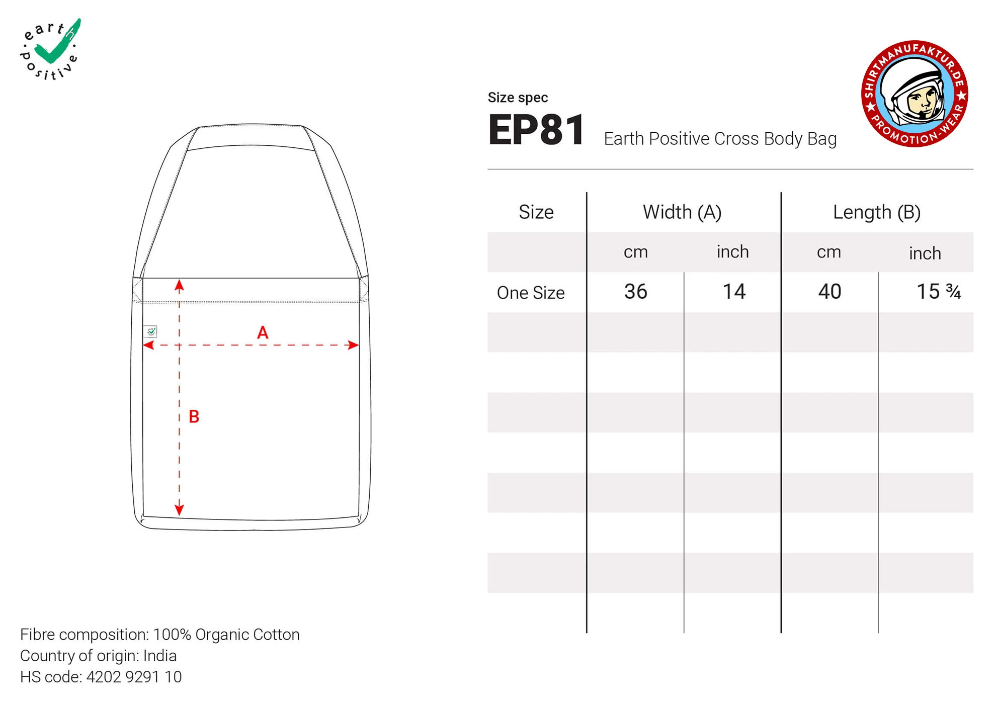 Earth Positive Cross Body Bag