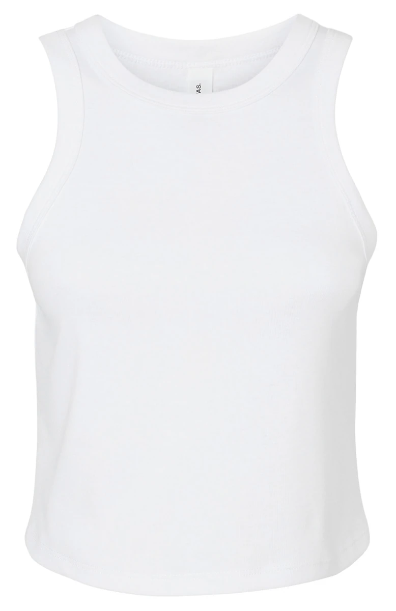 Bella Womens Micro Rib Racer Tank
