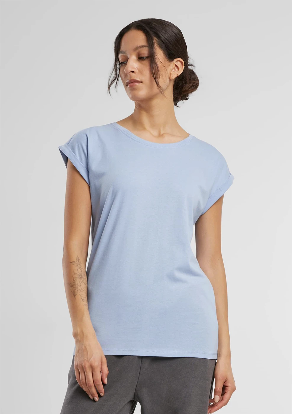 Build Your Brand Ladies Extended Shoulder Tee