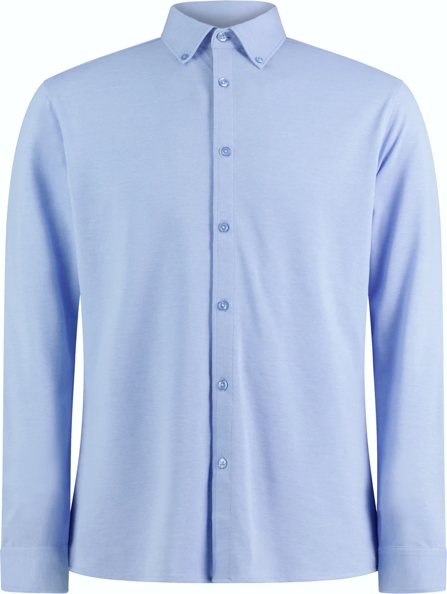 Kustom Kit Tailord Fit Piqué Shirt Longsleeve