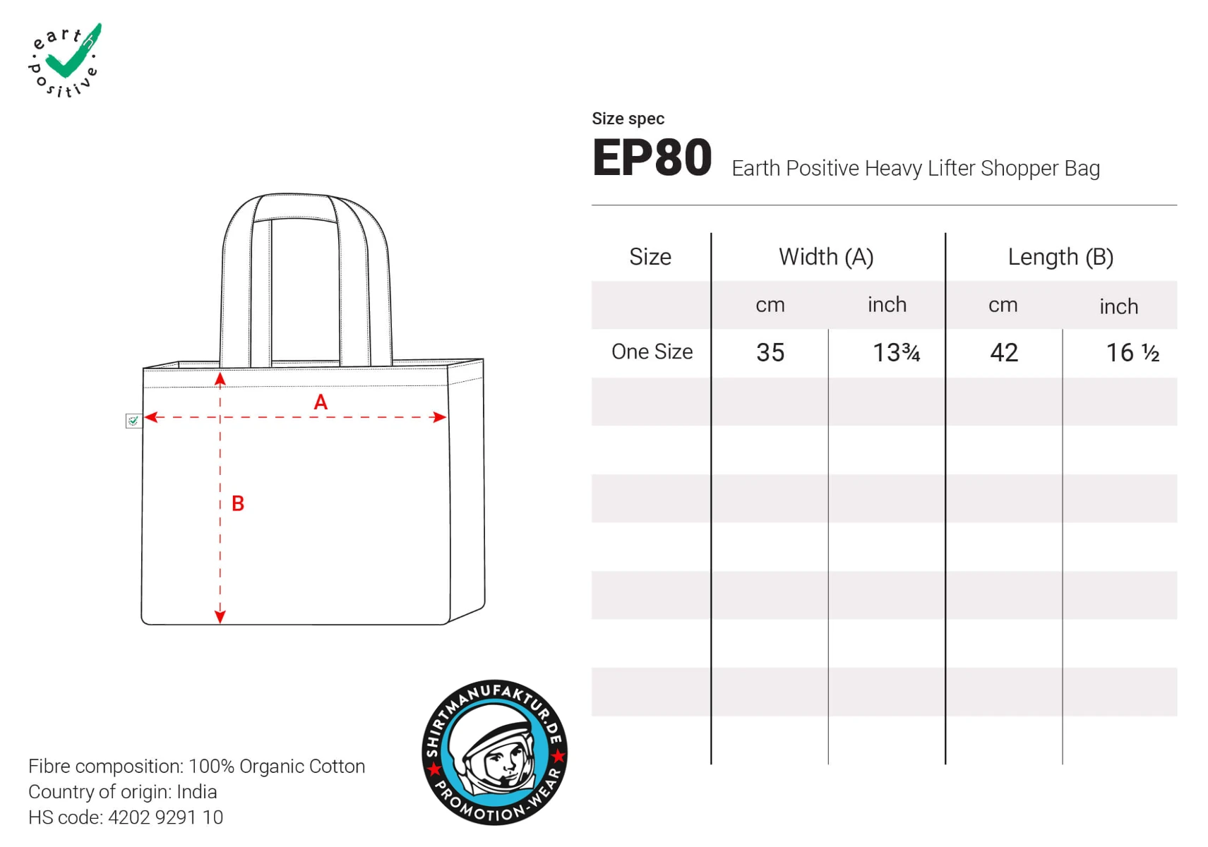 Earth Positive Heavy Lifter Shopper Bag