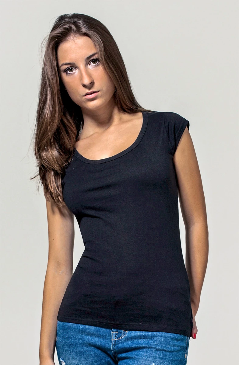 Build Your Brand Ladies Back Cut Tee