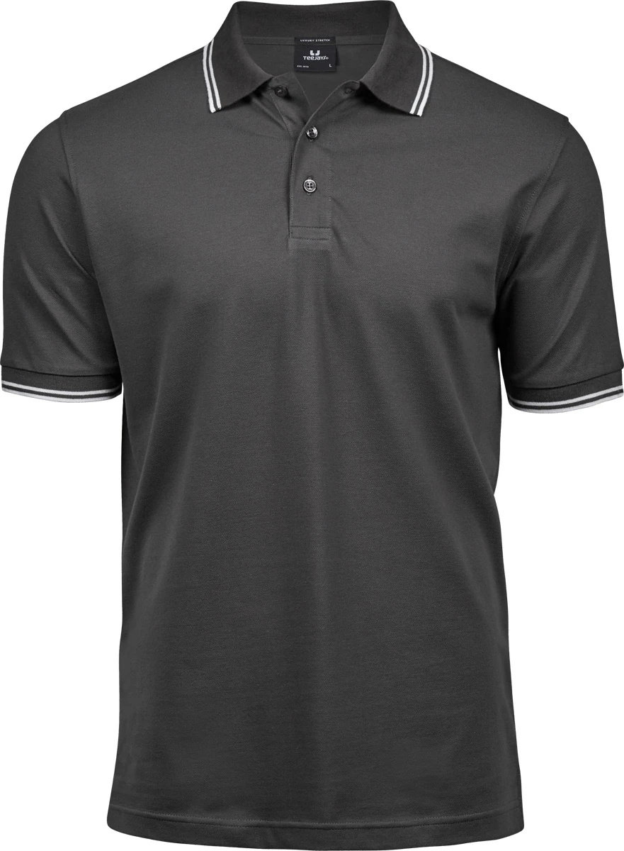 Tee Jays Mens Luxury Stripe Stretch Polo
