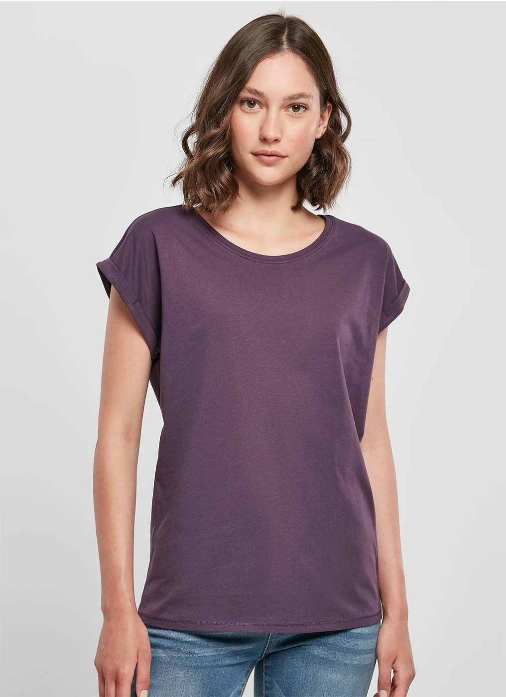 Build Your Brand Ladies Extended Shoulder Tee