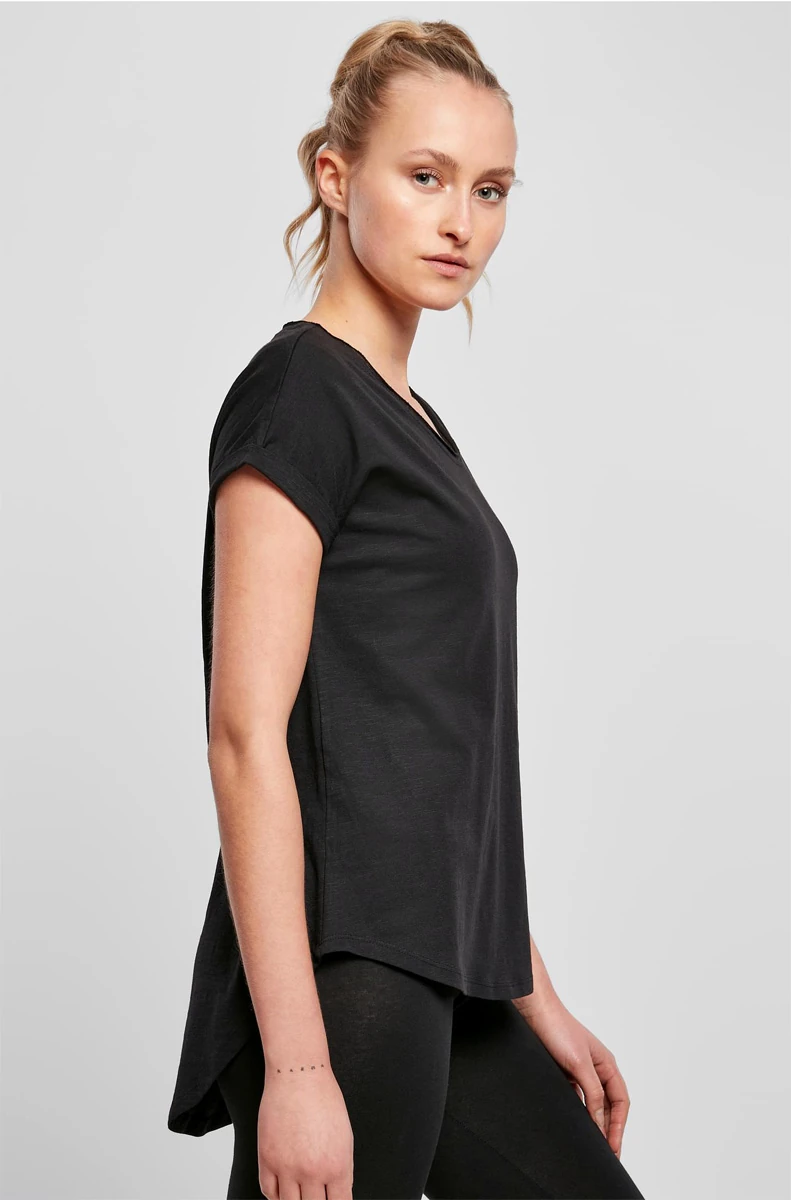 Build Your Brand Ladies Long Slub Tee