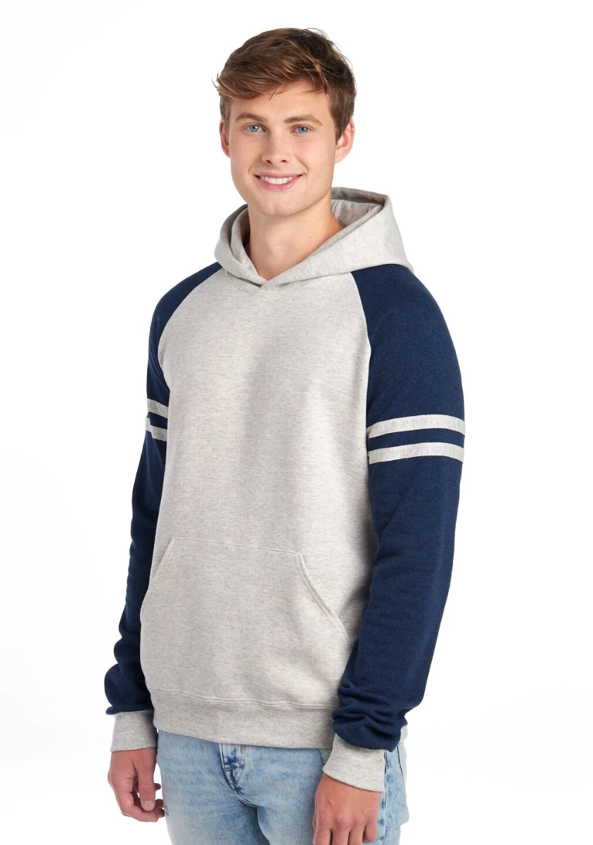 Jerzees Nublend Varsity Colour-Block Hooded Sweatshirt