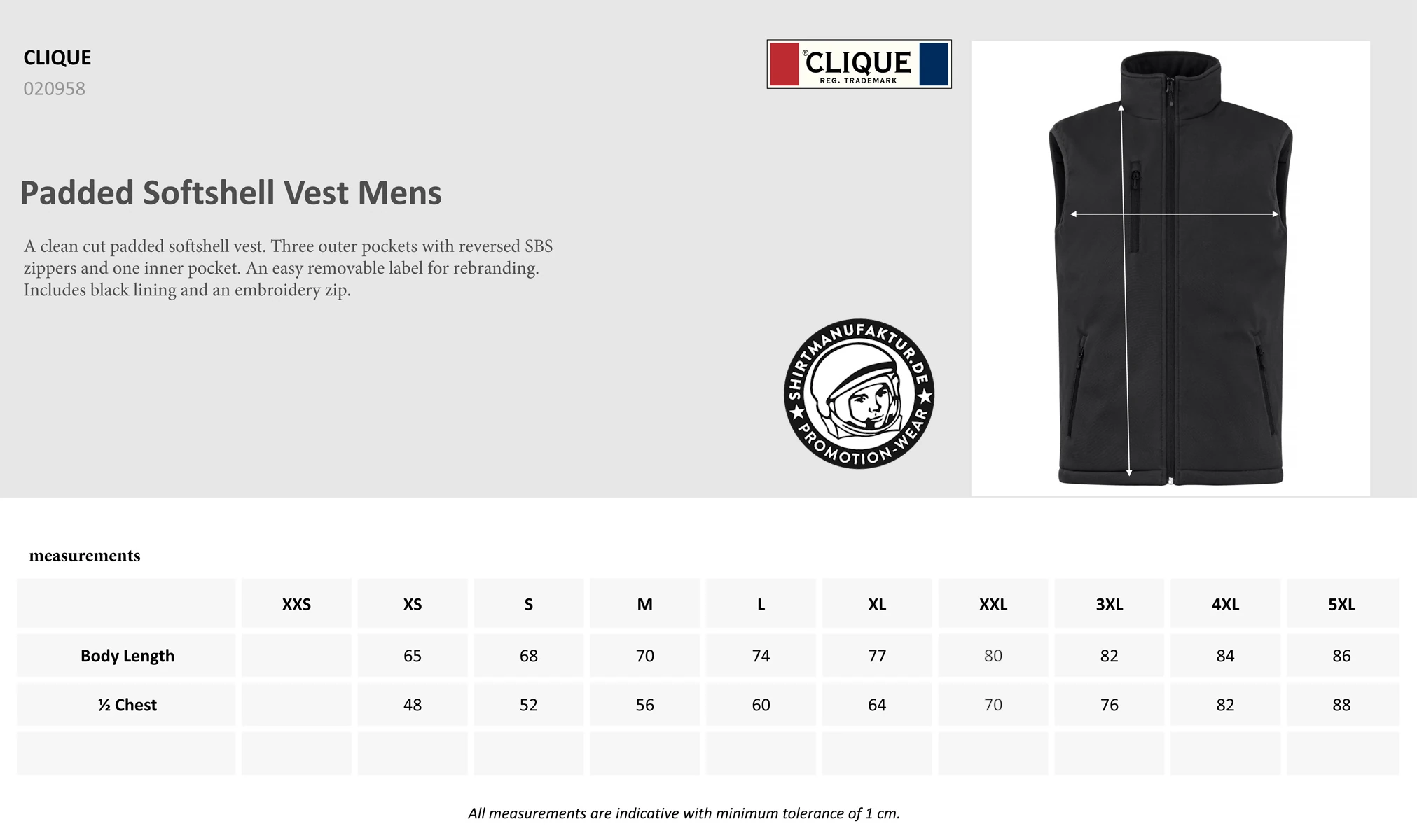 Clique Padded Softshell Vest