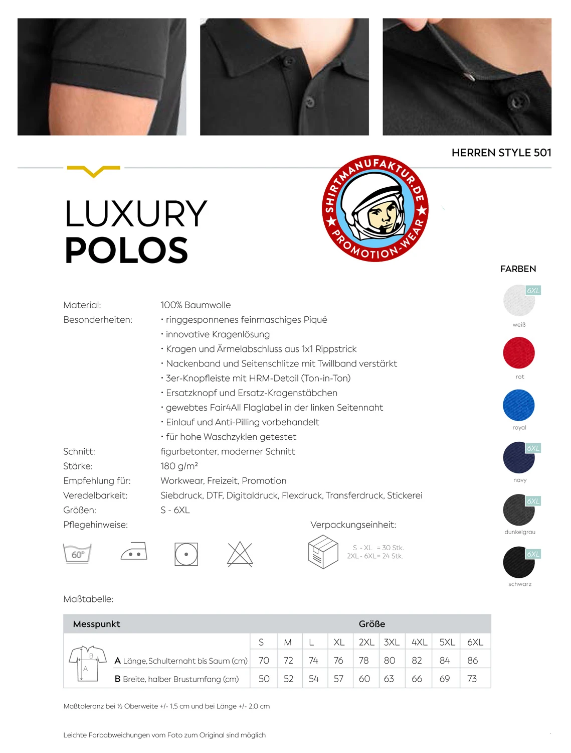 HRM Mens Luxury Polo