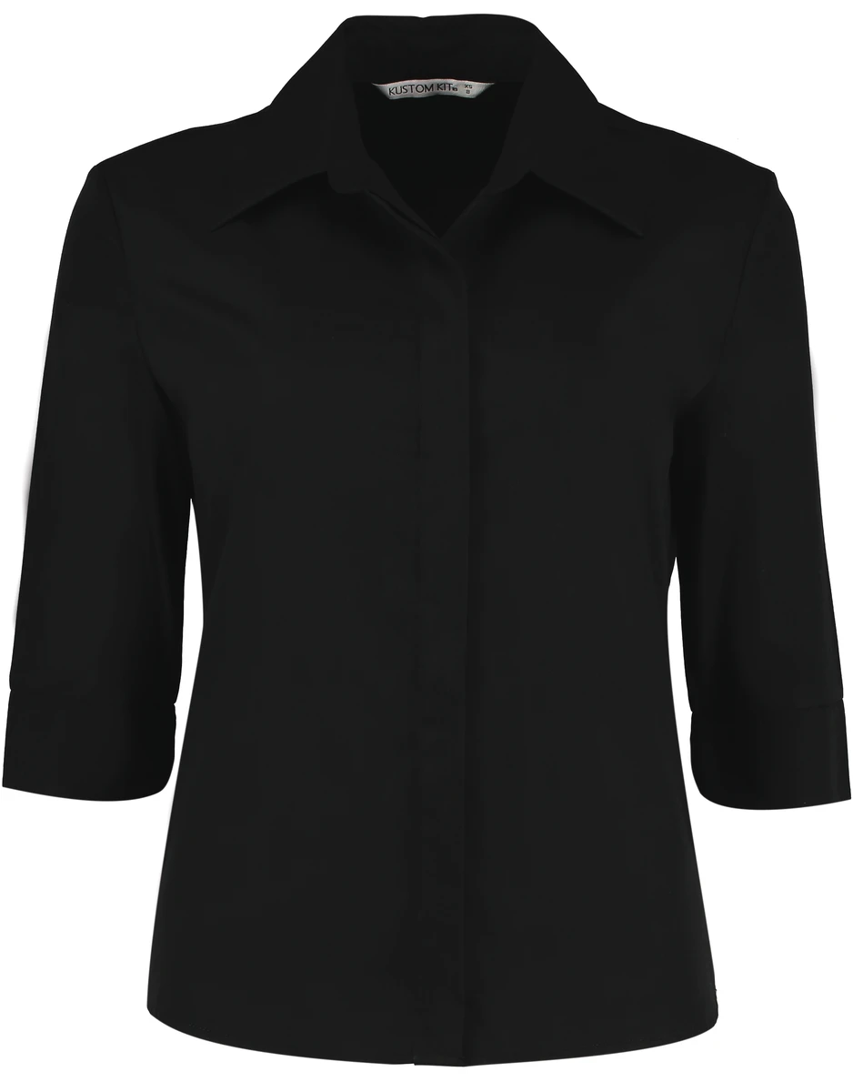 Kustom Kit Womens Continental Blouse 3/4 Sleeve