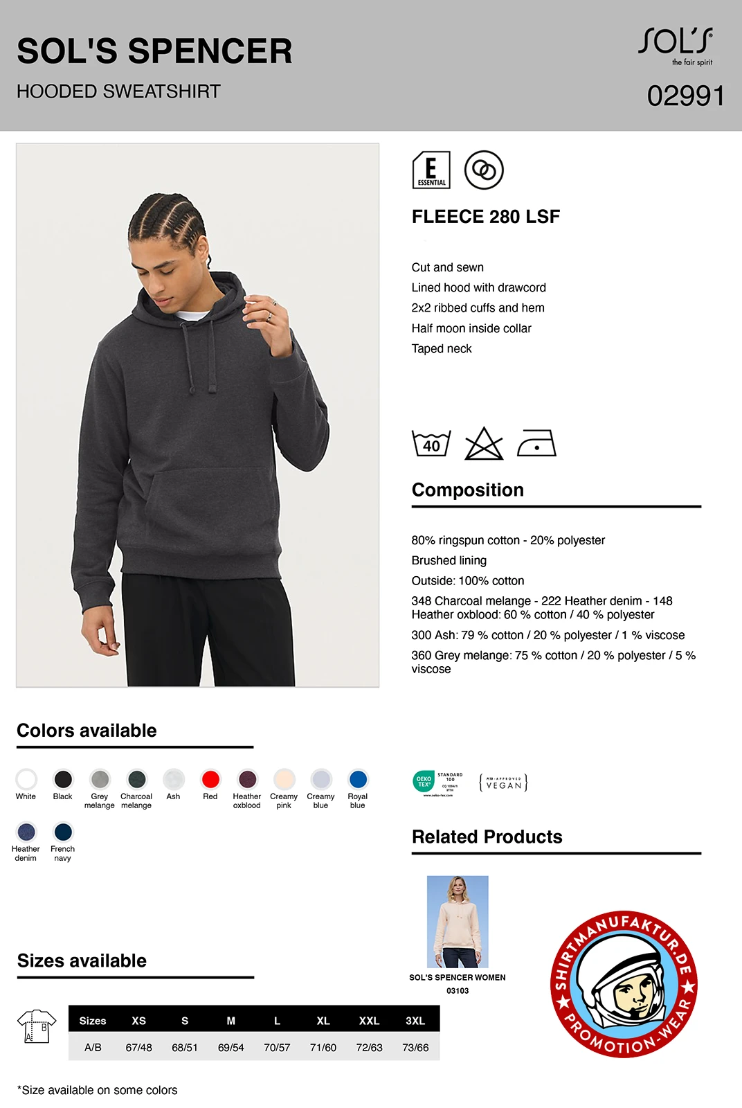 Sol's Men Spencer Hoodie Sol's Men Spencer Hoodie