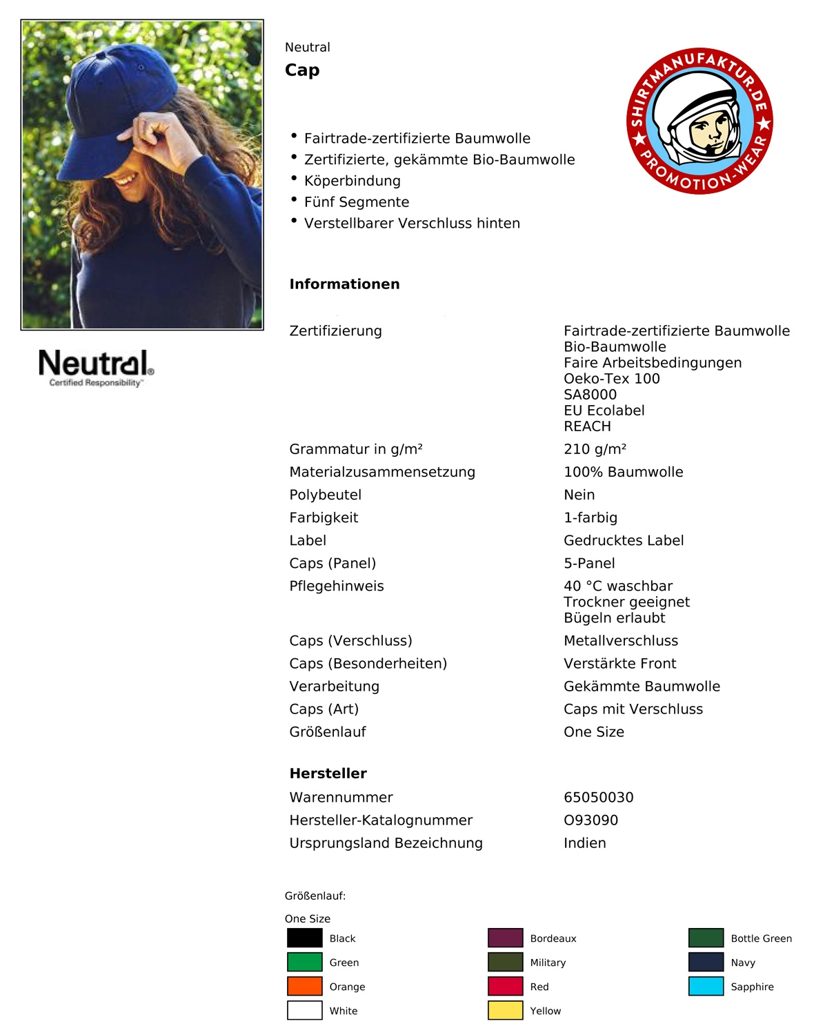 Neutral Cap