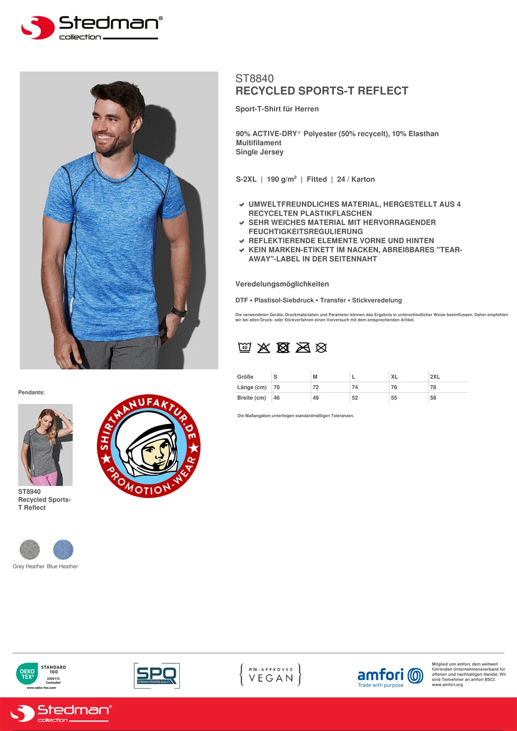 Stedman Recycled Sports-T Reflect