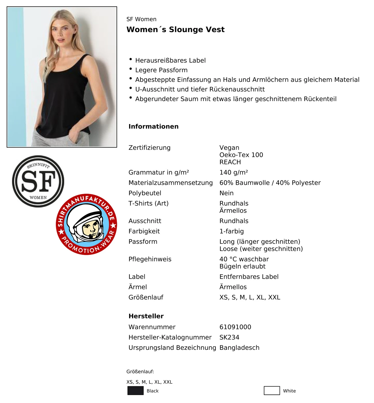 SkinniFit Womens Slounge Vest