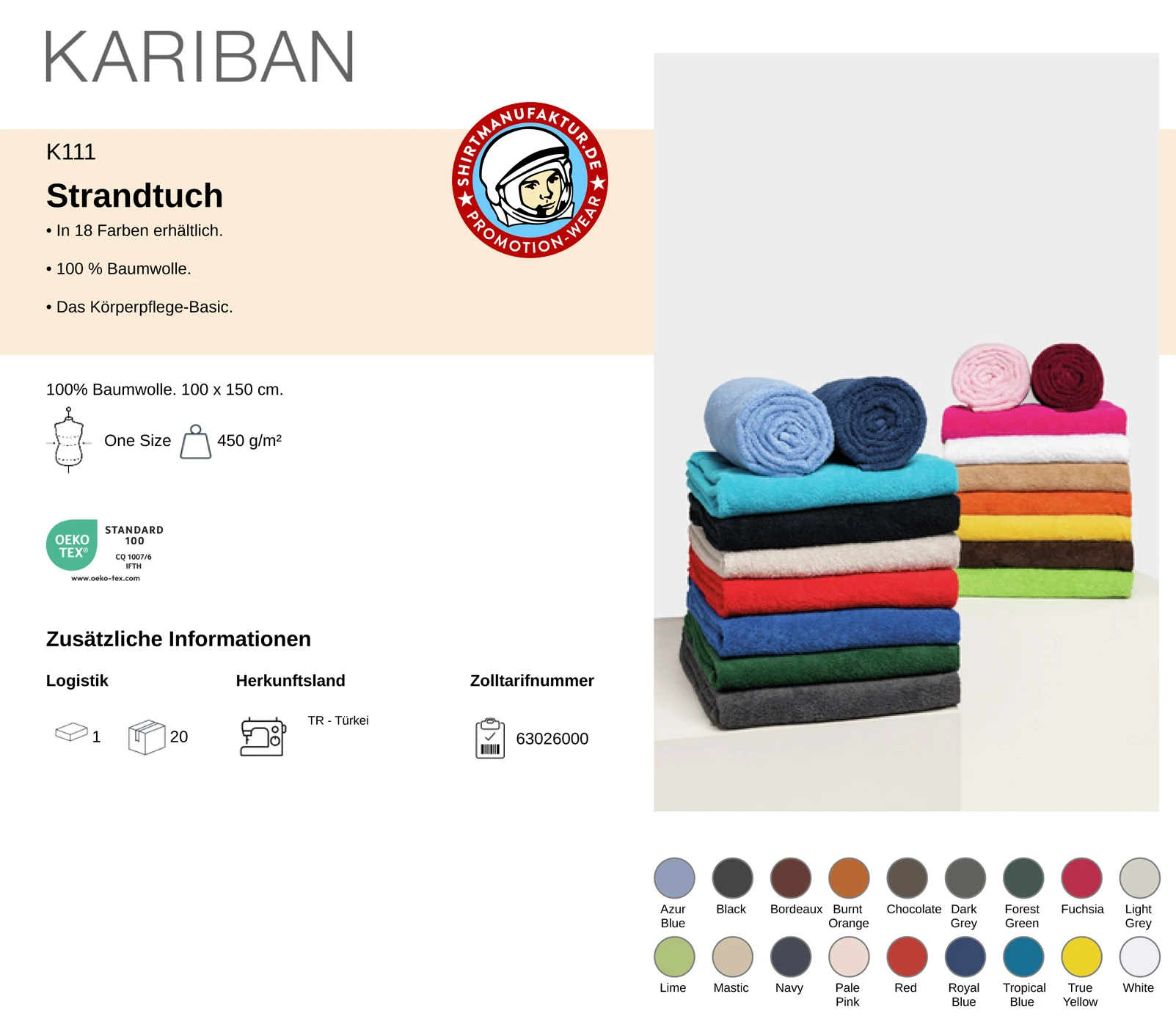 Kariban Strandtuch