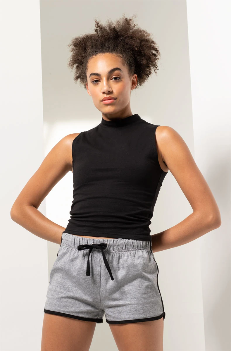 SkinniFit Womens High Neck Crop Vest