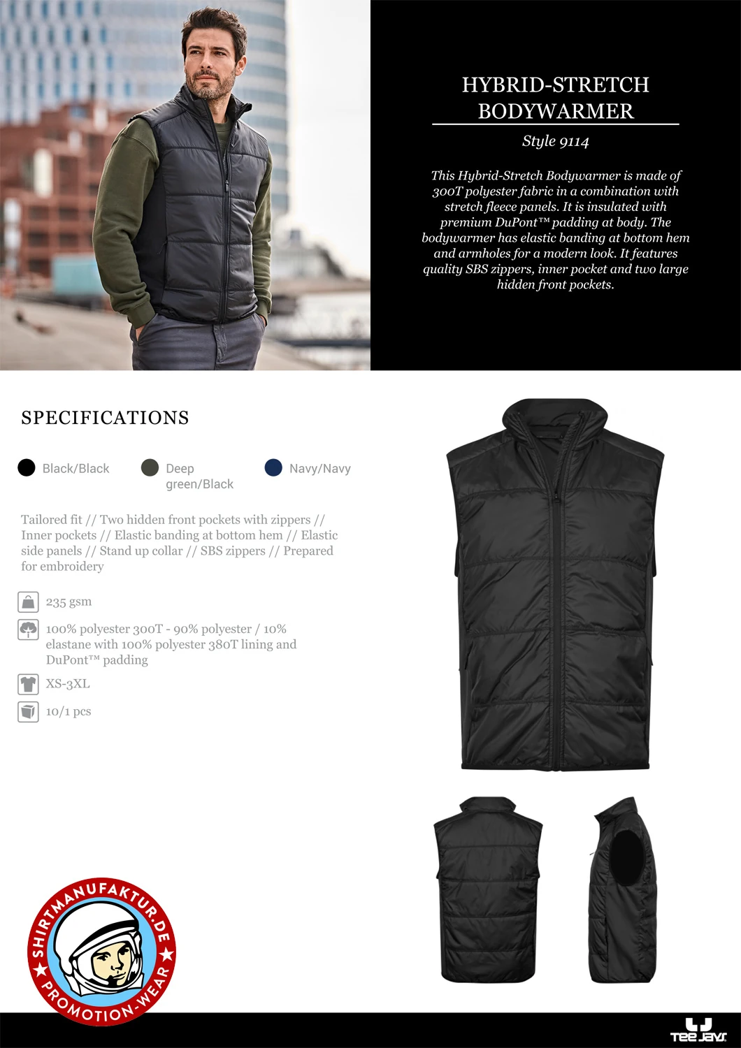 Tee Jays Hybrid-Stretch Bodywarmer