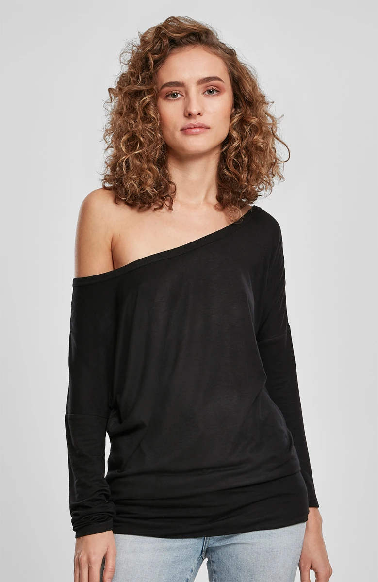 Build Your Brand Ladies Viskose Longsleeve 