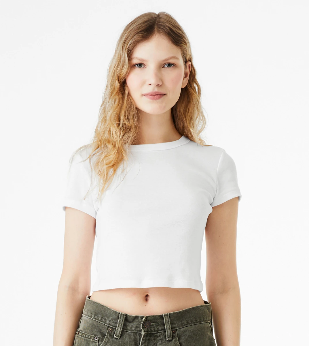 Bella Womens Micro Rib Baby Tee