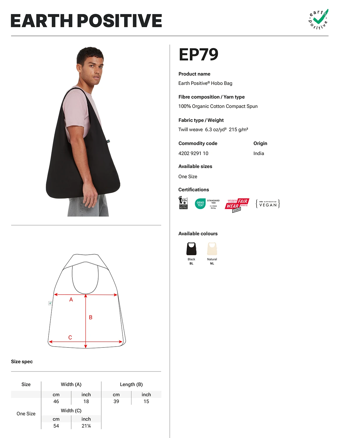 Earth Positive Hobo Bag