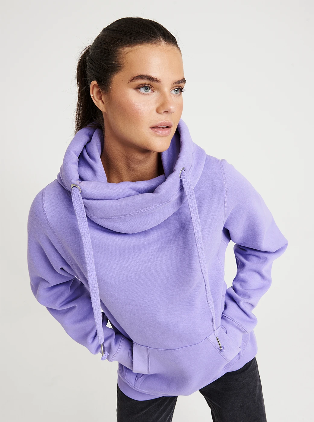 Just Hoods Cross Neck Hoodie Just Hoods Cross Neck Hoodie