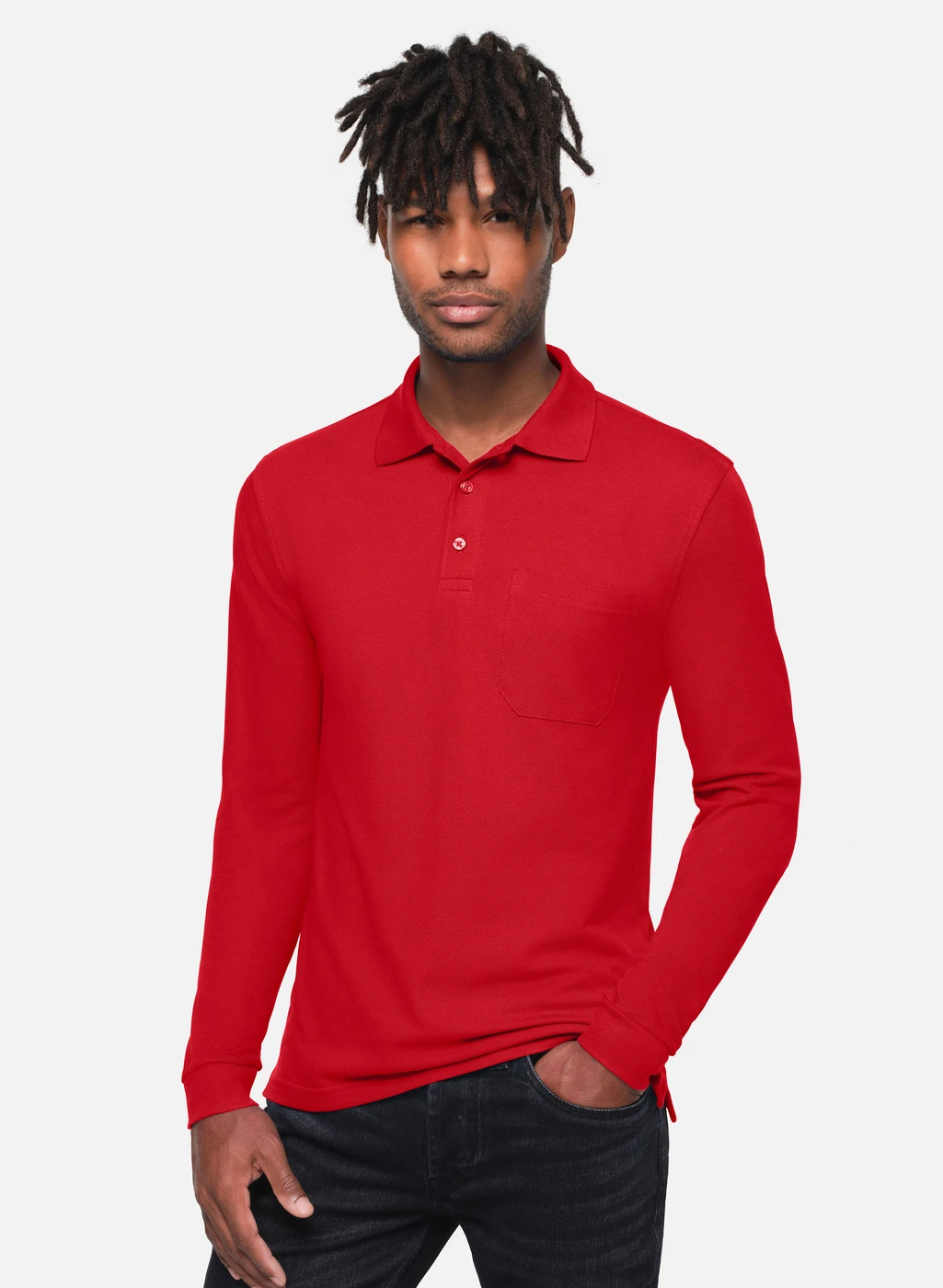 Hakro Pocket-Longsleeve-Polo Mikralinar Eco
