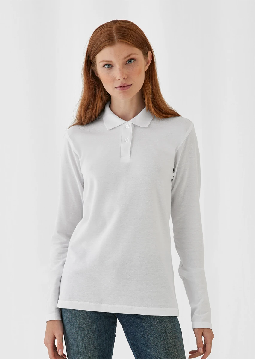 B&C Womens Longsleeve Polo ID.001