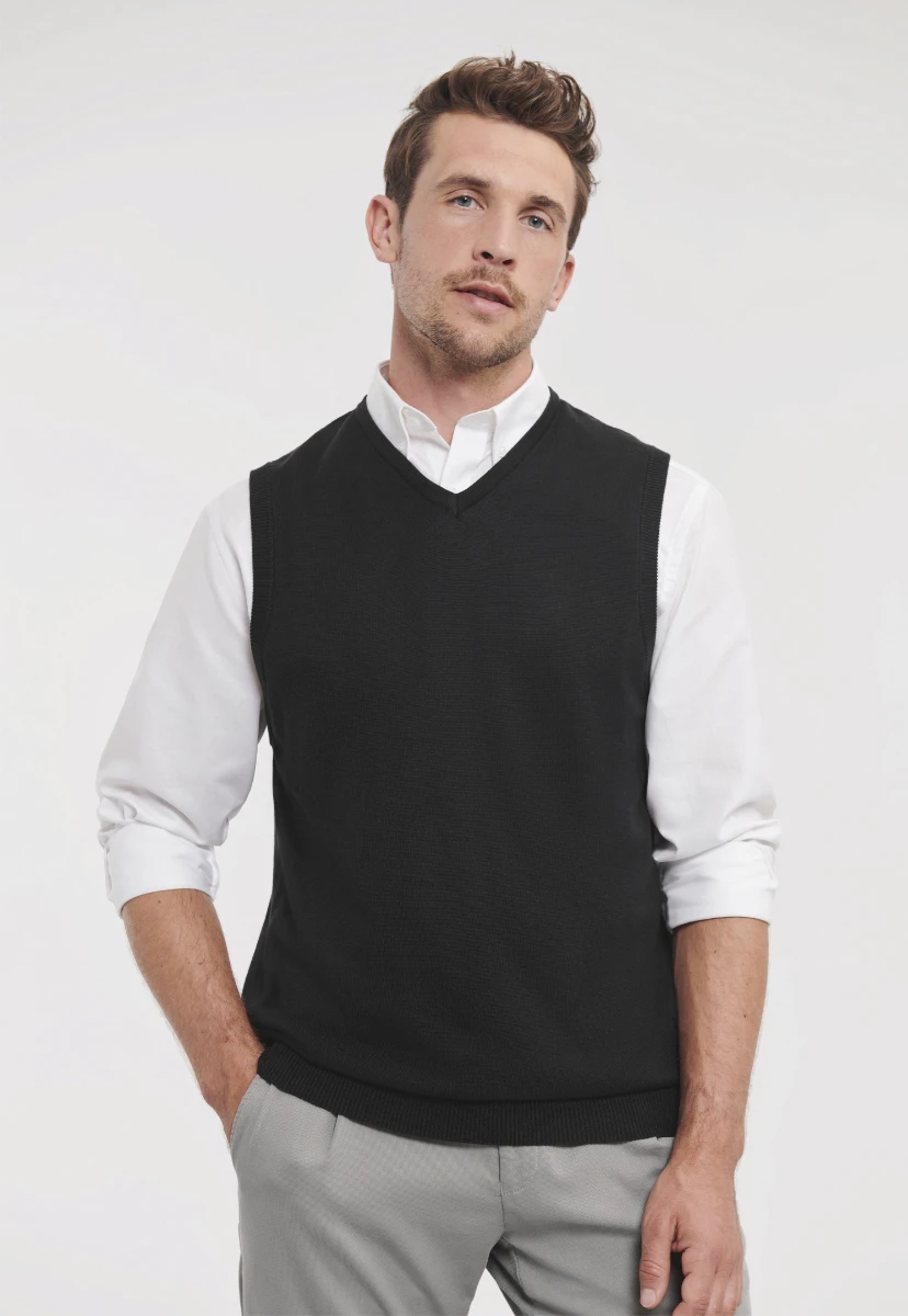 Russell V-Neck Sleeveless Knitted Pullover