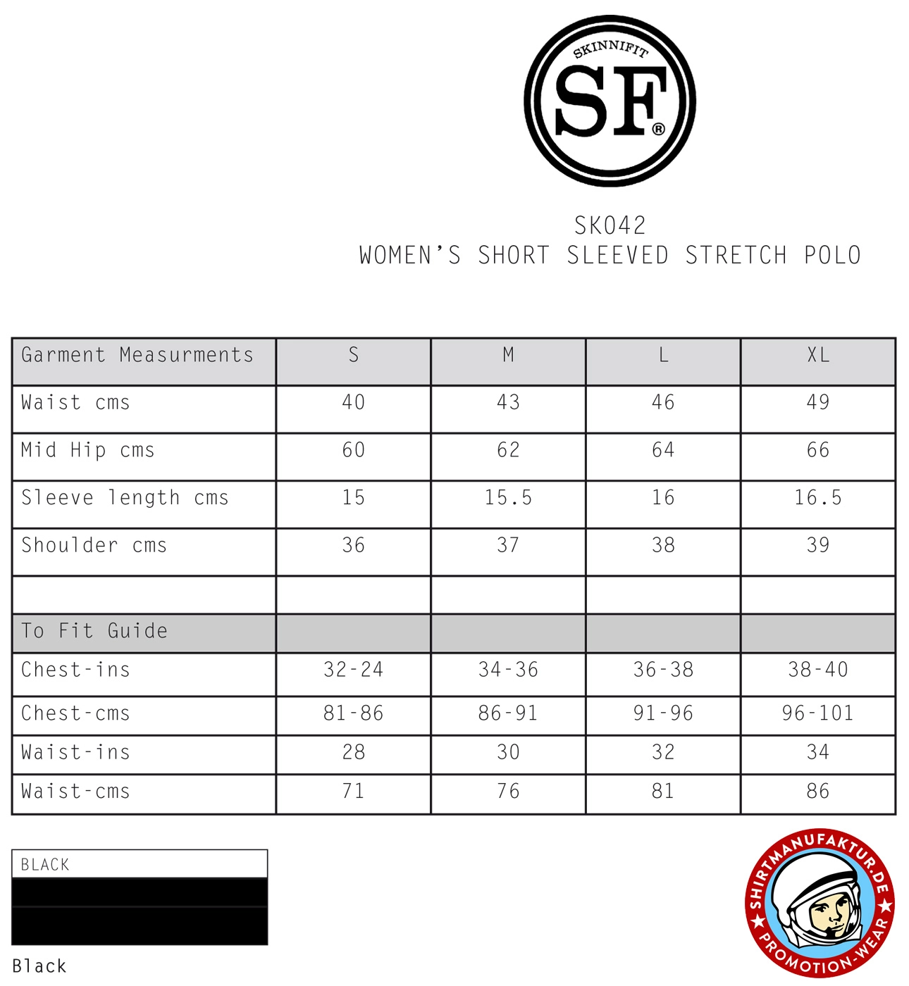 SkinniFit Womens Short Sleeved Stretch Polo