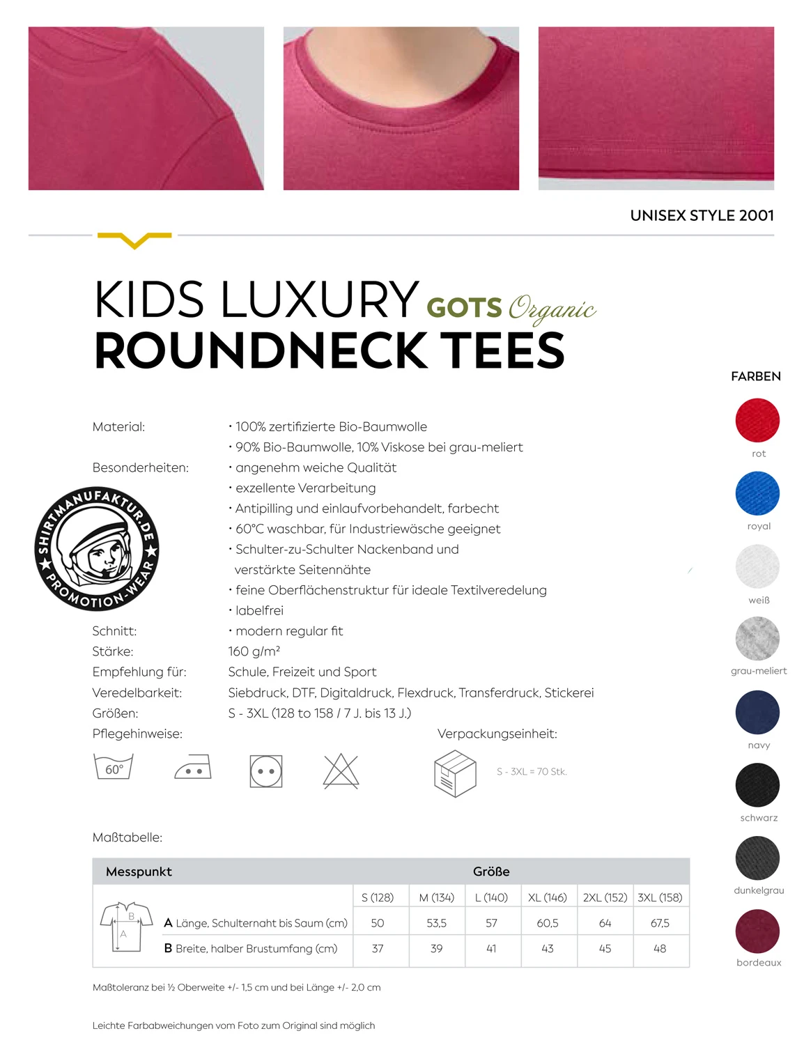 HRM Kids Organic Luxury Tee