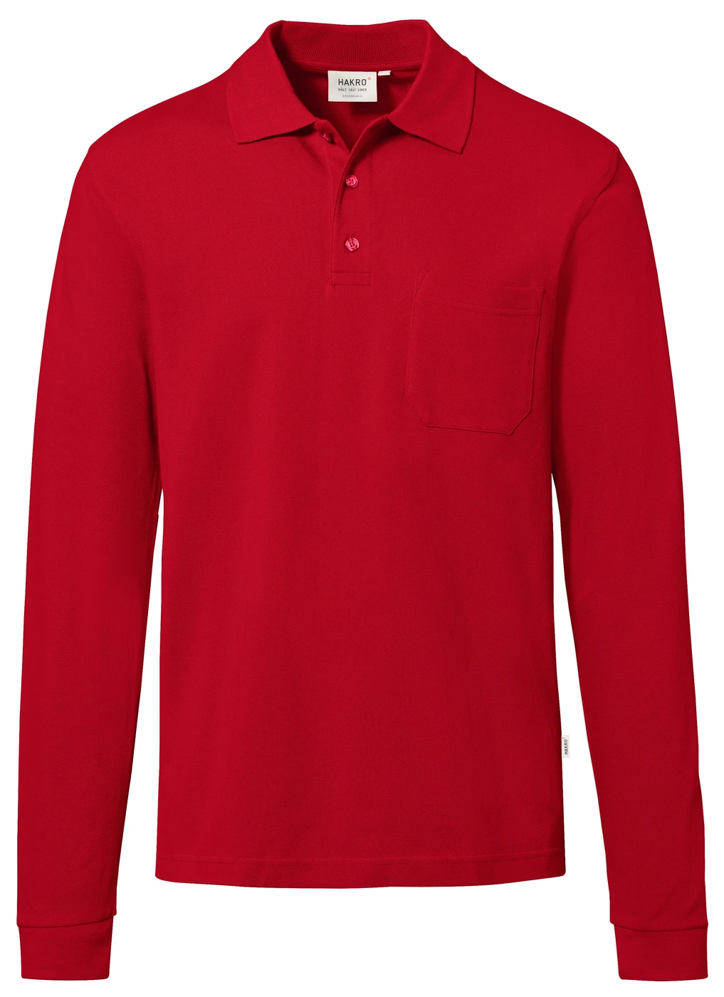 Hakro Pocket-Longsleeve-Polo Mikralinar Eco