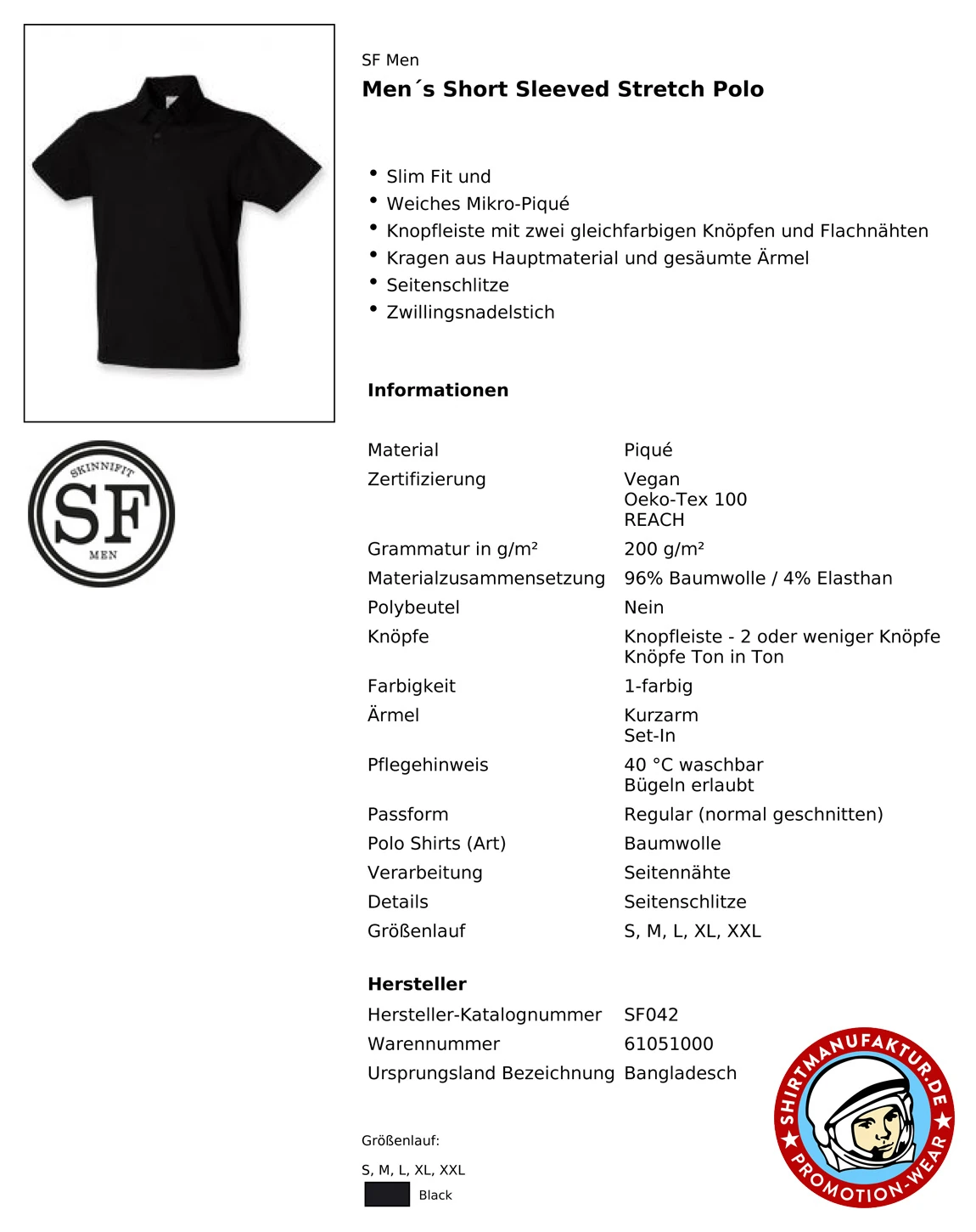 SkinniFit Short Sleeved Stretch Polo