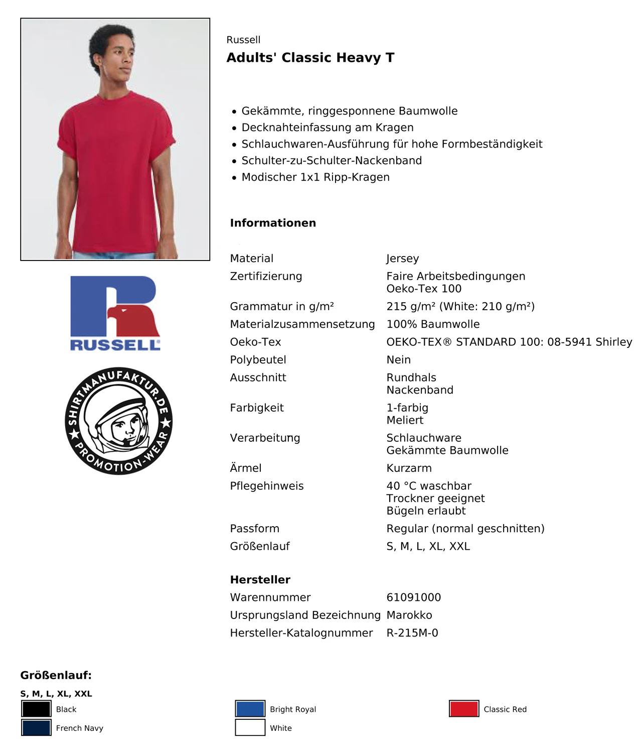 Russell Authentic Heavy T