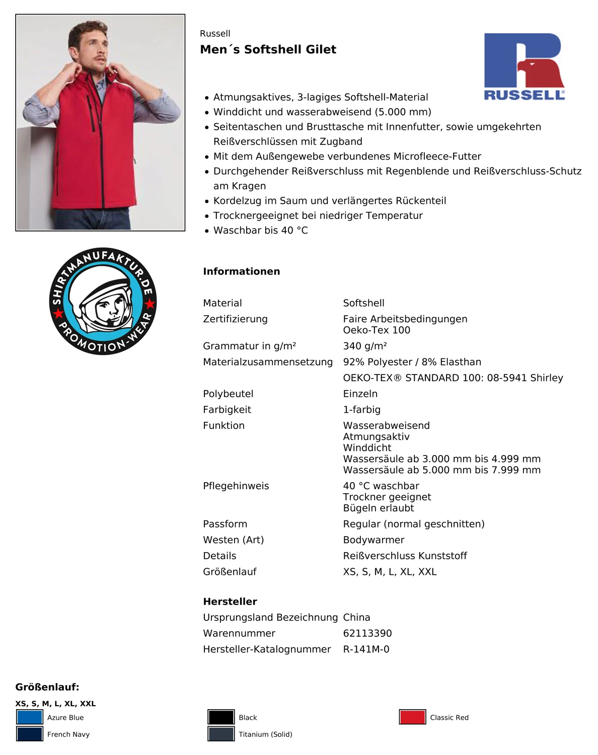 Russell Softshell Gilet