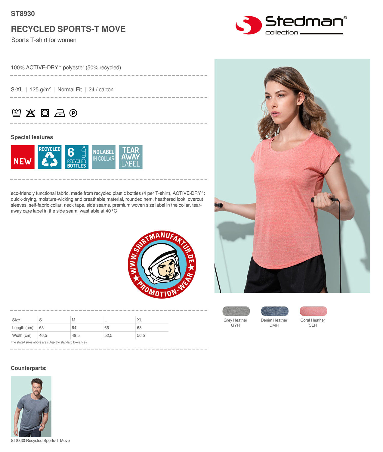 Stedman Women Recycled Sports-T Move