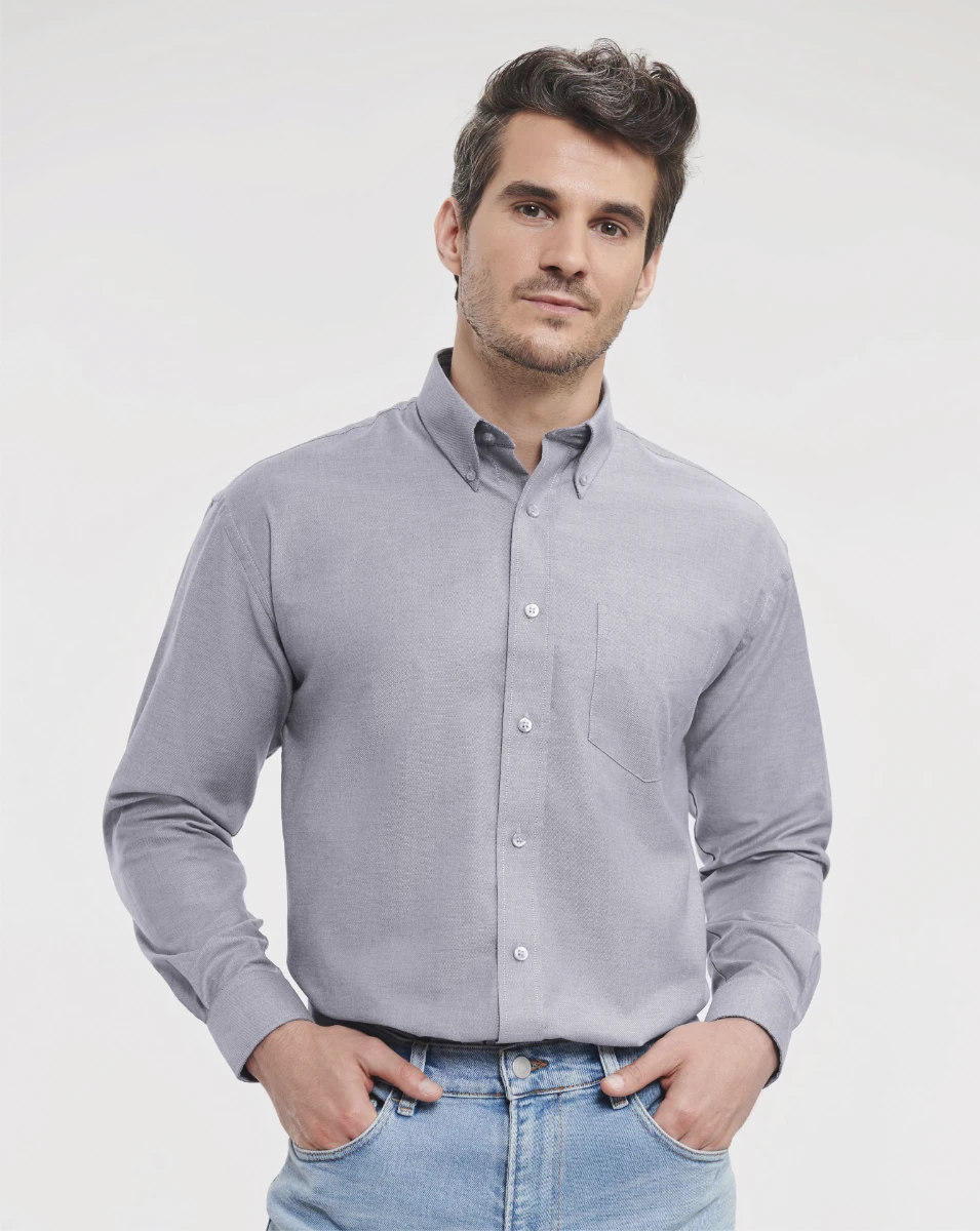 Russell Mens Longsleeve Classic Oxford Shirt