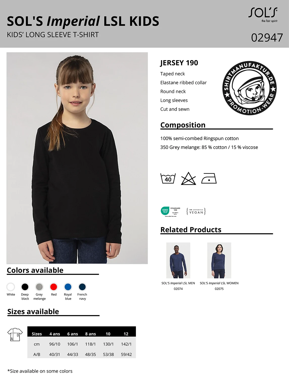 Sol's Kids Imperial Longsleeve Sol's Kids Imperial Longsleeve
